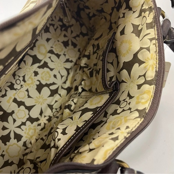 Fossil Reedan Stripe Deadstock Vintage Y2K Striped Satchel Bag Purse Woven - Picture 15 of 16